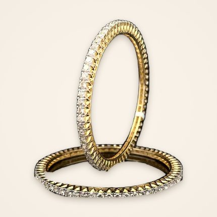 Statement Gold Diamond Bangle - Traditions