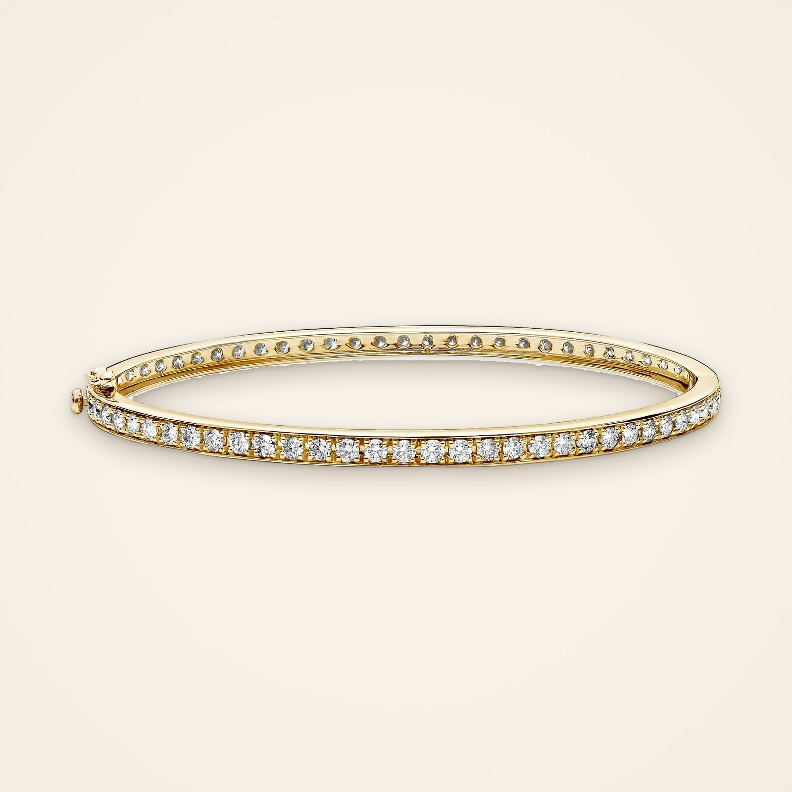 TBR032-1 Statement Three-Carat Full-Circle Diamond Bangle - Traditions