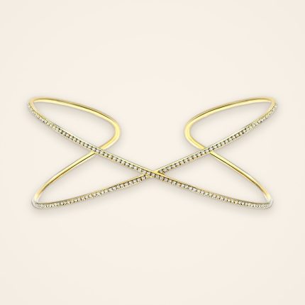 Everyday Interlaced Diamond Cuff Bracelet - Traditions