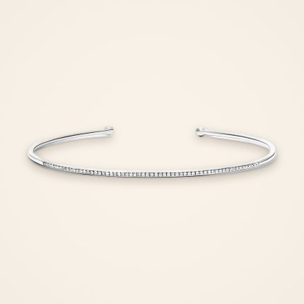 Everyday Fine-Line Diamond Open Cuff - Traditions