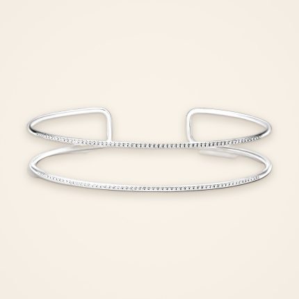 Everyday Twin-Row Pavé Diamond Cuff Bracelet - Traditions
