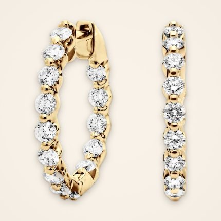 Statement Two-Carat Diamond Hoop Earrings - Traditions