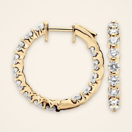 Statement Two-Carat Diamond Hoop Earrings - Traditions