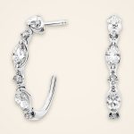 Contemporary Marquise Accent Open Hoop Earrings - Traditions