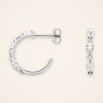 Contemporary Marquise Accent Open Hoop Earrings - Traditions