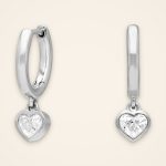 Everyday Swinging Heart Diamond Huggie Earrings - Traditions