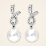 South Sea Pearl and Pavé Bow Earrings - Traditions