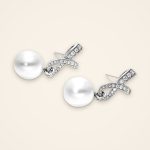 South Sea Pearl and Pavé Bow Earrings - Traditions
