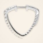 Statement Triangle Platinum Diamond Hoop Earrings - Traditions