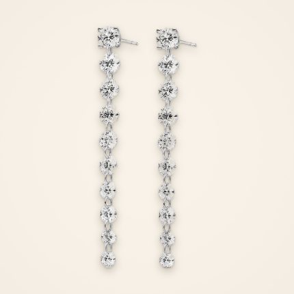 Statement Two-Carat Cascade Diamond Drop Earrings - Traditions