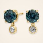 Contemporary Sapphire and Diamond Duo Stud Earrings - Traditions