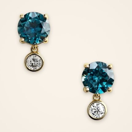 Contemporary Sapphire and Diamond Duo Stud Earrings - Traditions