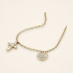 Everyday Cross and Pavé Disc Diamond Necklace - Traditions
