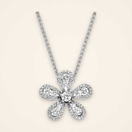 Everyday Pavé Petal Diamond Pendant - Traditions