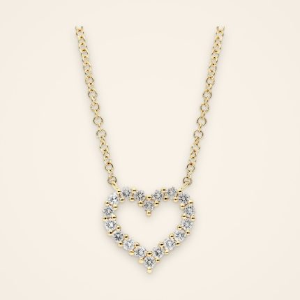 Everyday Open Heart Pavé Diamond Necklace - Traditions