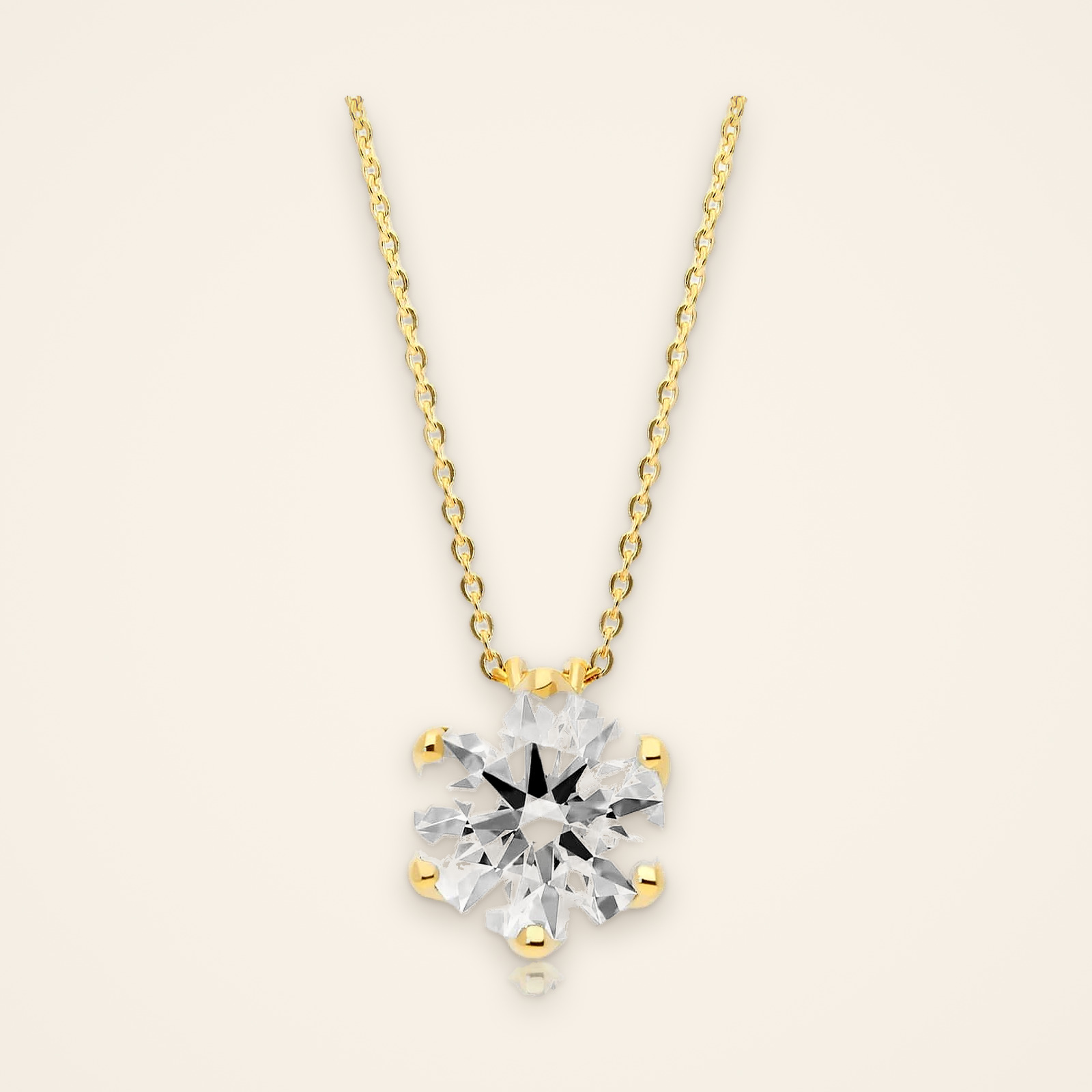 TP129-1 Classic Quarter-Carat Six-Prong Diamond Pendant - Traditions