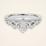 Classic Peaked Platinum Diamond Ring - Traditions