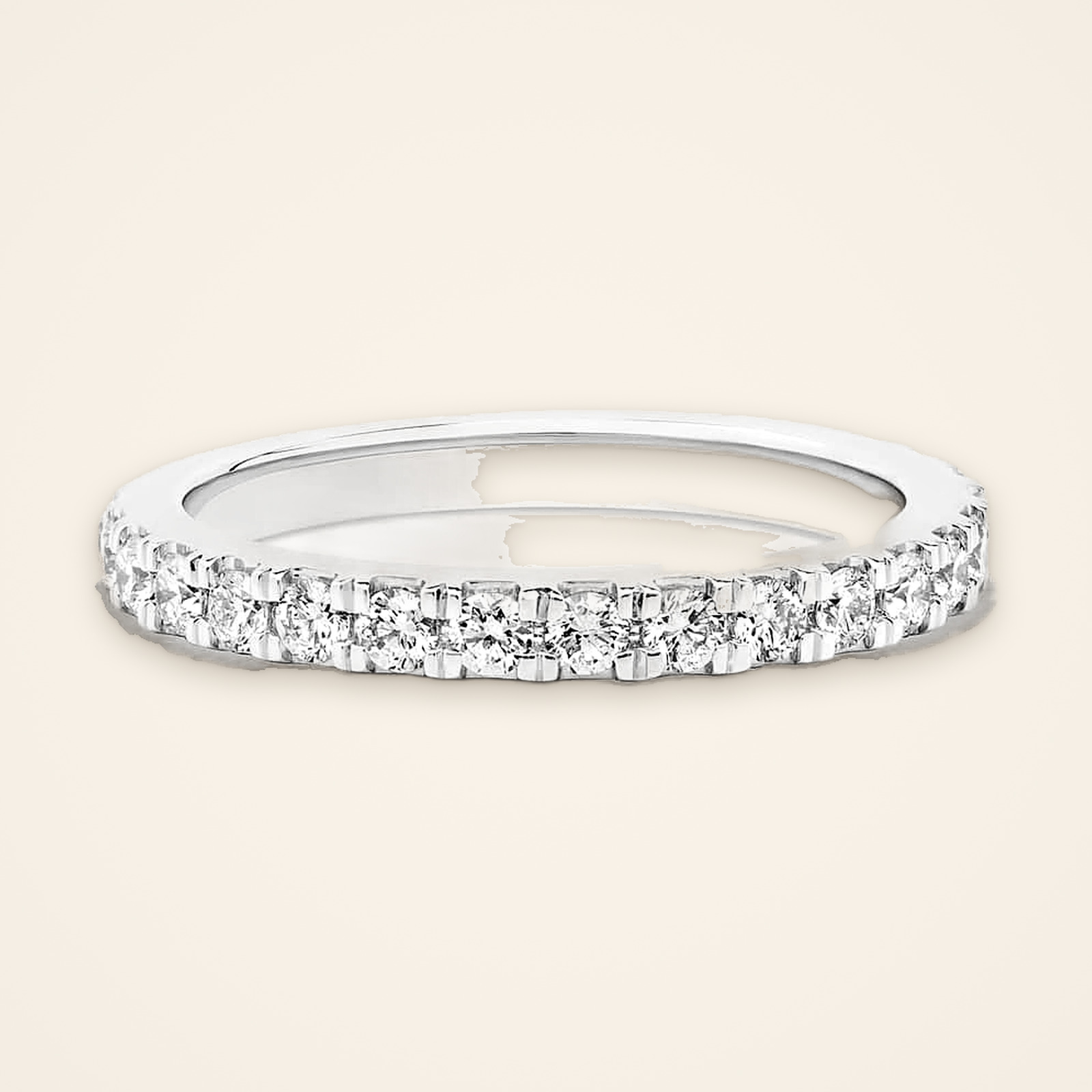 TR097-1 Classic Two-Millimetre Platinum Diamond Band - Traditions