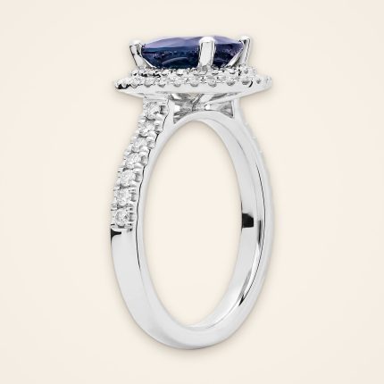 Statement Oval Sapphire Twin-Halo Ring - Traditions