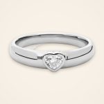 Classic Bezel-Set Heart-Shaped Diamond Ring - Traditions