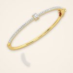 Classic Emerald-Cut Centre Laboratory-Grown Diamond Bangle - Traditions