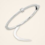 Classic Emerald-Cut Centre Laboratory-Grown Diamond Bangle - Traditions