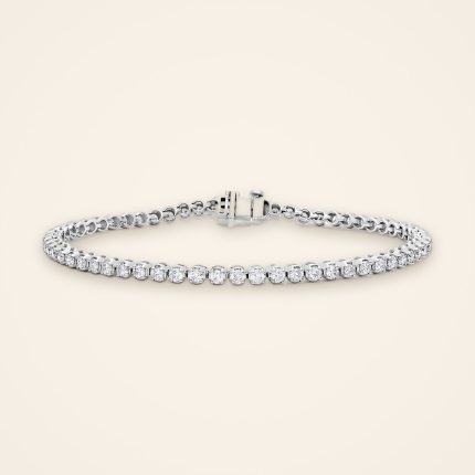 Classic Laboratory-Grown Diamond White Gold Tennis Bracelet - Traditions