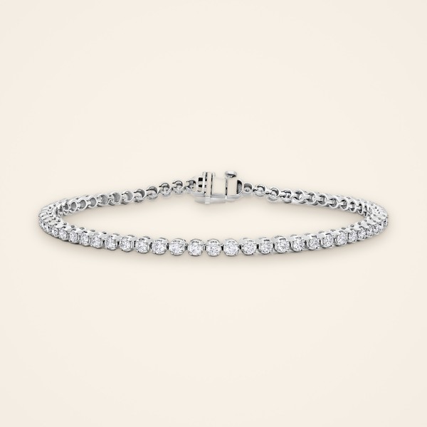 Classic Laboratory-Grown Diamond White Gold Tennis Bracelet - Traditions by Pooja Backliwal