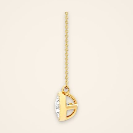 Classic Milgrain-Edge Wire-Basket Diamond Pendant - Traditions