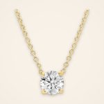 Classic One-Carat Round Diamond Basket Solitaire Necklace - Traditions