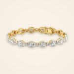 Classic Oval Halo Laboratory-Grown Diamond Line Bracelet - Traditions