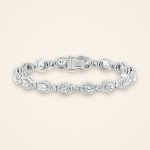 Classic Oval Halo Laboratory-Grown Diamond Line Bracelet - Traditions