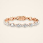 Classic Oval Halo Laboratory-Grown Diamond Line Bracelet - Traditions