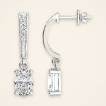 Classic Oval Laboratory-Grown Diamond Bar Drop Earrings - Traditions