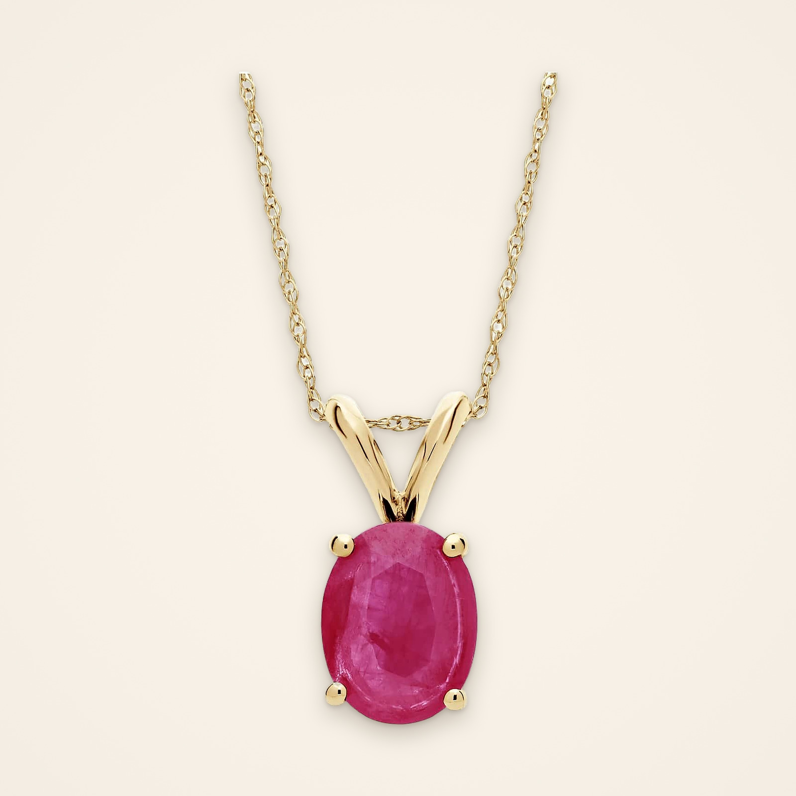 classic-oval-ruby-gold-pendant-1 Classic Oval Ruby Gold Pendant - Traditions