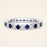 Classic Platinum Sapphire and Diamond Eternity Band - Traditions
