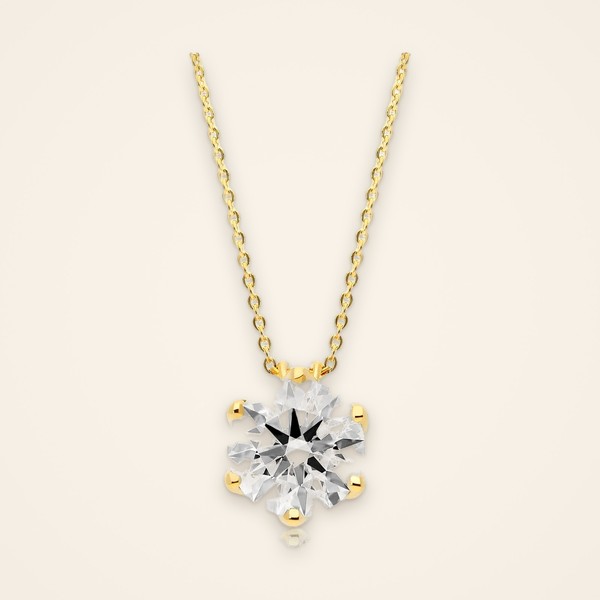 Classic Quarter-Carat Six-Prong Diamond Pendant - Traditions by Pooja Backliwal