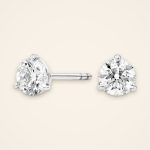 Classic Three-Prong Brilliant Diamond Studs - Traditions