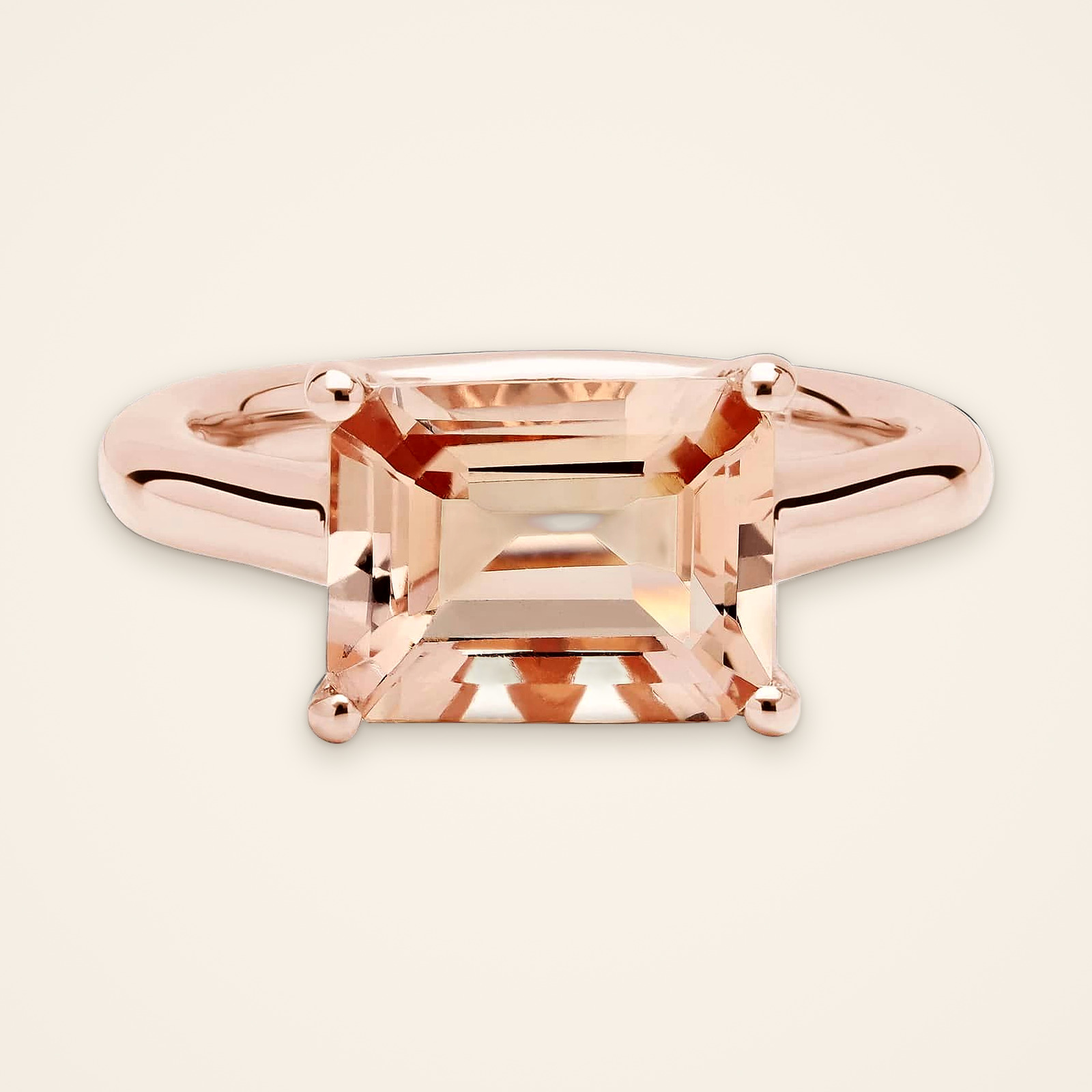 contemporary-east-west-baguette-morganite-ring-1 Contemporary East-West Baguette Morganite Ring - Traditions