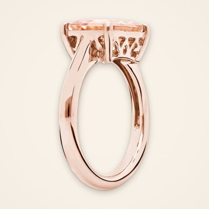 Contemporary East-West Baguette Morganite Ring - Traditions