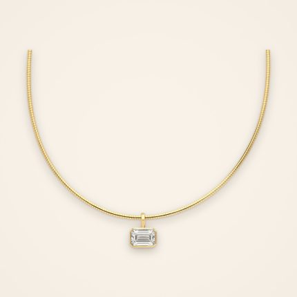 Contemporary Emerald-Cut Laboratory-Grown Diamond Collar Necklace - Traditions