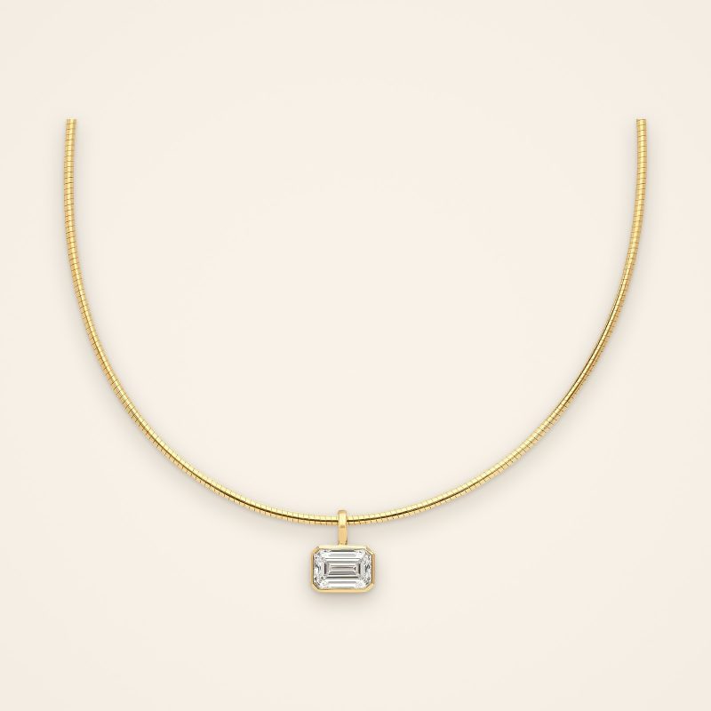 Contemporary Emerald-Cut Laboratory-Grown Diamond Collar Necklace - Traditions