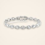 Contemporary Marquise Laboratory-Grown Diamond Bezel Link Bracelet - Traditions