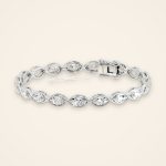 Contemporary Marquise Laboratory-Grown Diamond Bezel Link Bracelet - Traditions