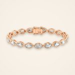 Contemporary Marquise Laboratory-Grown Diamond Bezel Link Bracelet - Traditions