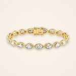 Contemporary Marquise Laboratory-Grown Diamond Bezel Link Bracelet - Traditions