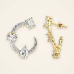 Contemporary Mixed-Shape Laboratory-Grown Diamond Open Hoop Earrings - Traditions