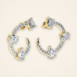 Contemporary Mixed-Shape Laboratory-Grown Diamond Open Hoop Earrings - Traditions