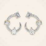Contemporary Mixed-Shape Laboratory-Grown Diamond Open Hoop Earrings - Traditions