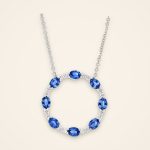 Contemporary Open-Circle Blue Sapphire Pendant - Traditions
